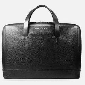 Grams28 155 Black leather Briefcase